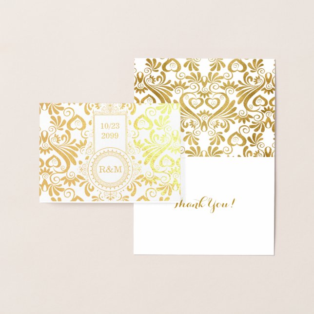 Hochzeit von Wirbel aus Gold Folienkarte (Anzeige)