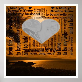 Hochzeit Vows Word Art Design Poster