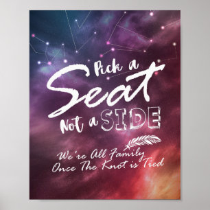 Hochzeit Wähle einen Sitz, nicht eine Seite Sterne Poster