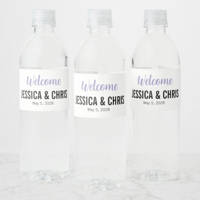 Hochzeit Wasserflasche Etikett 100 (Flaschen)