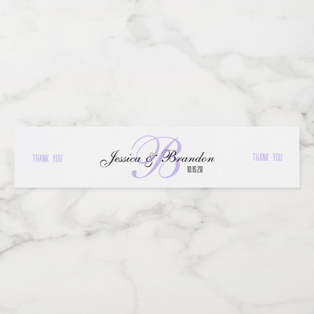 Hochzeit Wasserflaschen Aufkleber WW-006v2 (Einzelnes Label)