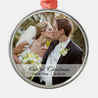 Hochzeit | Weihnachts-Foto Ornament Aus Metall