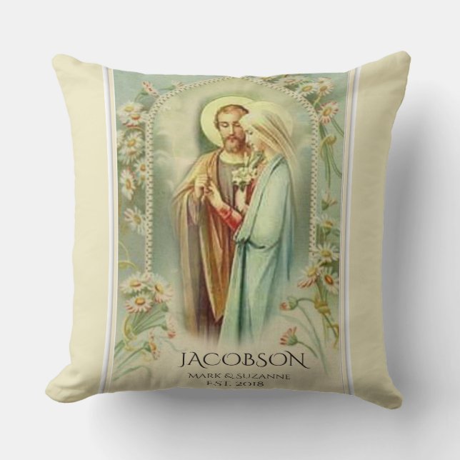 Hochzeit WeihnachtsJungfrau-Marys St Joseph Kissen (Vorderseite)