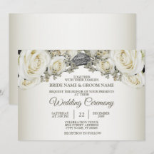Hochzeit Weiß Floral Grünzeug Beige Elegant Modern