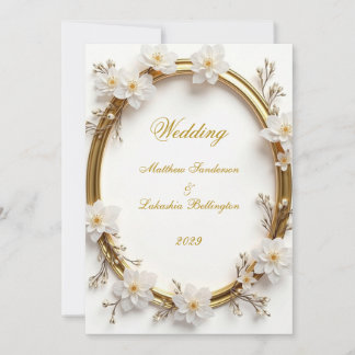 Hochzeit Weißgold Modern Elegant Klassisch Einladung