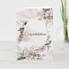 Hochzeit White Roses Vintag Glückwunsch Karte