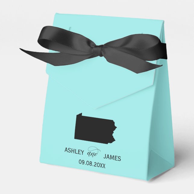 Hochzeit Willkommen in Pennsylvania Gefälligkeitsb Geschenkschachtel (Vorderseite)
