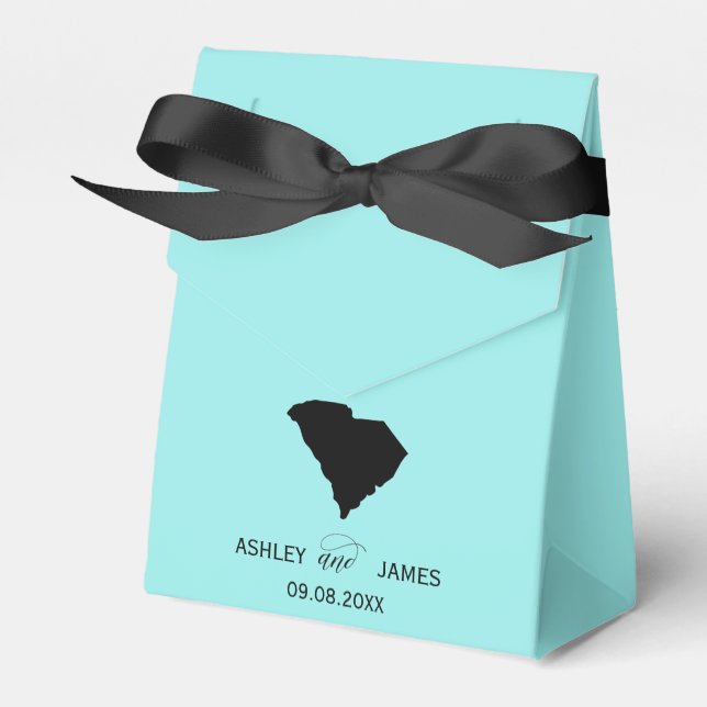 Hochzeit Willkommen in South Carolina Gefälligkeit Geschenkschachtel (Vorderseite)