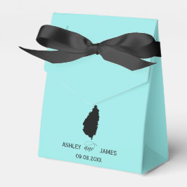 Hochzeit Willkommen in St. Lucia Map Gefallen Box Geschenkschachtel