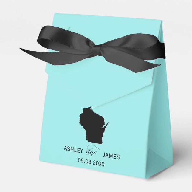 Hochzeit Willkommen in Wisconsin Gefallen Box mit  Geschenkschachtel (Vorderseite)