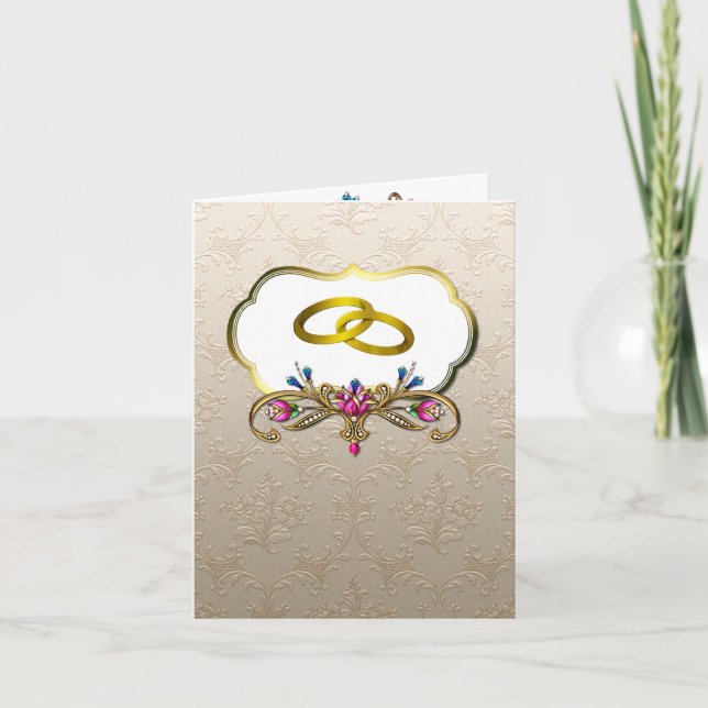 Hochzeit wünscht Grußkarte Karte (Vorderseite)