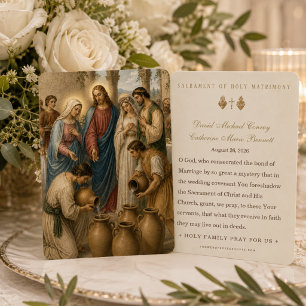 Hochzeit zu Kana Katholische Trauung Gebetskarte