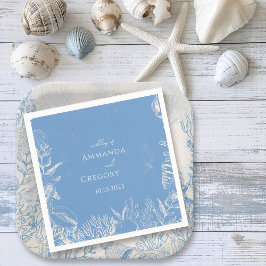 Hochzeit zum Thema Blauer Toiler Ozean Serviette