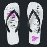 Hochzeitbrücke Flip Flops Personalisierter Datumsn<br><div class="desc">Dieses Design wurde durch digitale Kunst erstellt und kann personalisiert werden, indem Sie auf den Knopf Anpassen klicken und die Farbe ändern, einen Namen, Initialen oder Ihre Lieblingssprache hinzufügen. Kontaktieren Sie mich unter colorflowcreations@gmail.com , wenn Sie dieses Design für ein anderes Produkt haben möchten. Kaufen Sie meine originale abstrakte Acrylmalerei...</div>