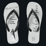 Hochzeitbrücke Flip Flops Personalisierter Datumsn<br><div class="desc">Dieses Design wurde durch digitale Kunst erstellt und kann personalisiert werden, indem Sie auf den Knopf Anpassen klicken und die Farbe ändern, einen Namen, Initialen oder Ihre Lieblingssprache hinzufügen. Kontaktieren Sie mich unter colorflowcreations@gmail.com , wenn Sie dieses Design für ein anderes Produkt haben möchten. Kaufen Sie meine originale abstrakte Acrylmalerei...</div>