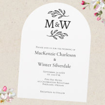Hochzeitcouple Simple Monogram Initials Minimalist