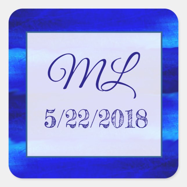 Hochzeitdatum und Aufkleber (Vorderseite)