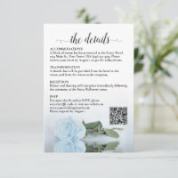 Hochzeitdetails Lichttrockener, blauer QR-Rose