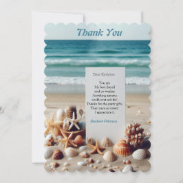 Hochzeiten am Meer am Strand Dankeskarte