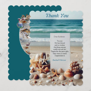 Hochzeiten am Meer am Strand Dankeskarte