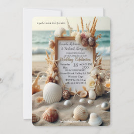 Hochzeiten am Meer am Strand Einladung