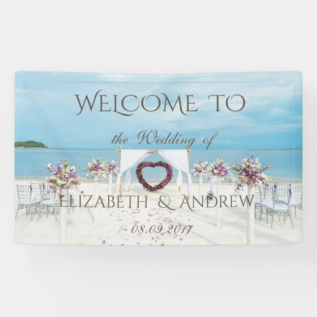 Hochzeiten am Strand , Blume , Hochzeitsbanner am  Banner (Horizontal)