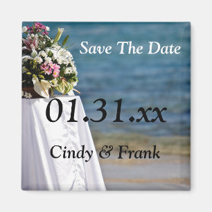 Hochzeiten am Strand retten das Foto Magnet der Te