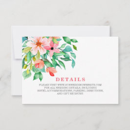 Hochzeiten am tropischen Strand Details RSVP Karte