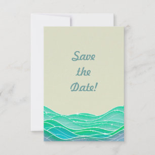Hochzeiten des modernen Ozeans Save the Date