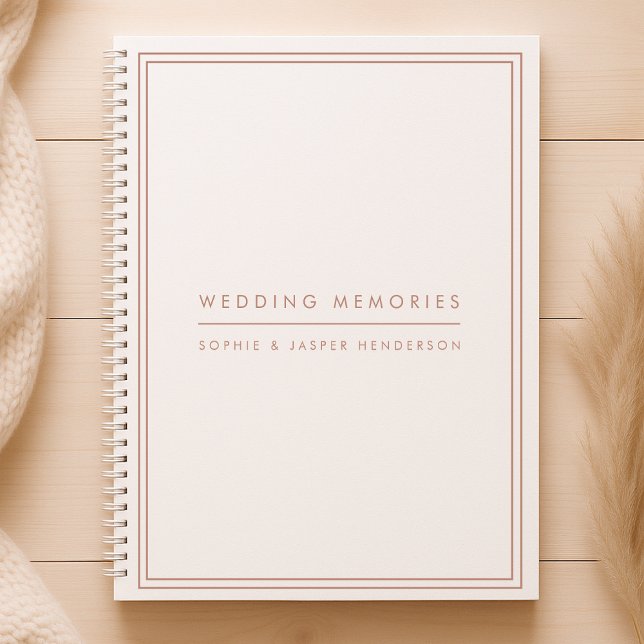 Hochzeiten Erinnerungen Elegante Imitate Rose Gold Notizbuch (Von Creator hochgeladen)