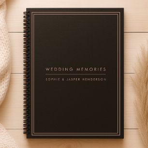 Hochzeiten Erinnerungen Elegante Imitate Rose Gold Notizbuch