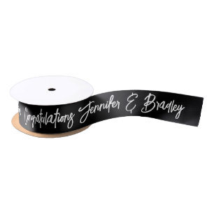 Hochzeiten Glückwunsch Script Personalisierter Nam Satinband