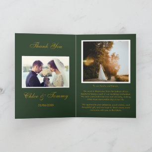 Hochzeiten Grün Personalisiert Dankeschön Karten
