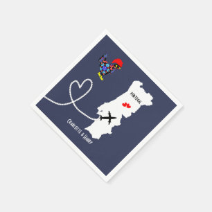 Hochzeiten im Ausland - Portugal Personalisiert Serviette