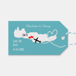 Hochzeiten im Ausland Save the Date Kreta Geschenkanhänger