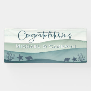 Hochzeiten im modernen Ozean - Herzlichen Glückwun Banner
