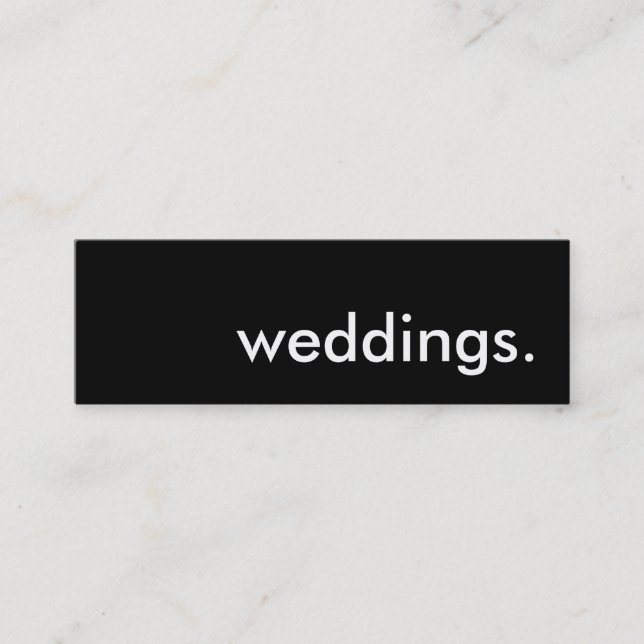 hochzeiten. mini visitenkarte (Vorderseite)