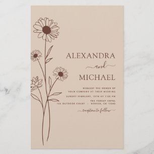 Hochzeiten Minimalistische botanische Blumenstrauß