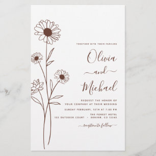 Hochzeiten Minimalistische botanische Blumenstrauß