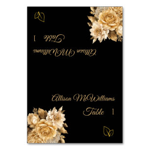Hochzeiten Platzkarten-Vegetarisch-Golden Elegance Tischnummer