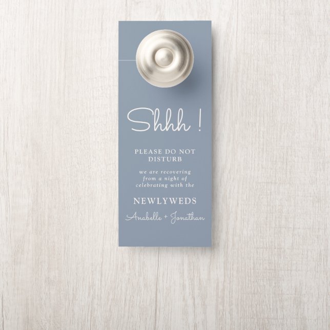 Hochzeiten stören nicht trübes Blau Türanhänger (Auf Knauf)