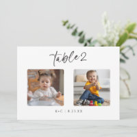 Hochzeiten Tischnummern Fotos nach Alter Moderner