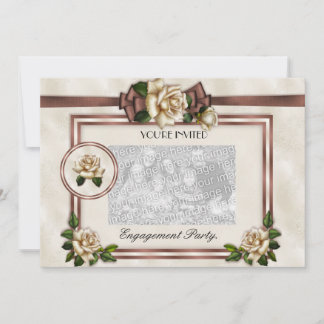 Hochzeiten Verlobungen Einladung Antique Beige Ros