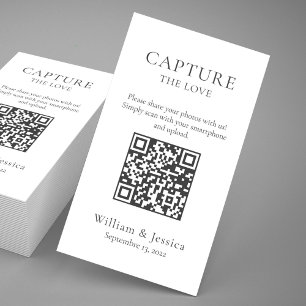 Hochzeiten von Fotos mit QR-Code teilen Begleitkarte