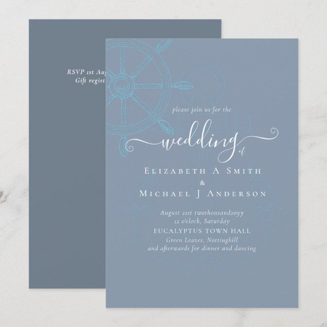 Hochzeiten von Nautical Ships Wheding (Vorne/Hinten)