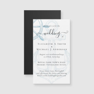 Hochzeiten von Nautical Ships Wheding Magnetkarte