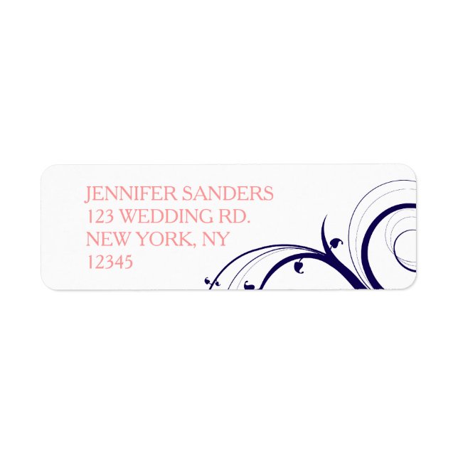 Hochzeiten von Navy Blue Coral-Wirbel (Vorne)