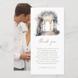 Hochzeitflorale Arch Foto Danke Karte