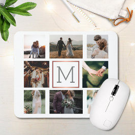 Hochzeitfokus-Monogramm Mousepad