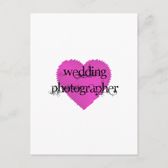 Hochzeitfotograf Postkarte (Vorderseite)